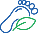 Foot and leaf icon