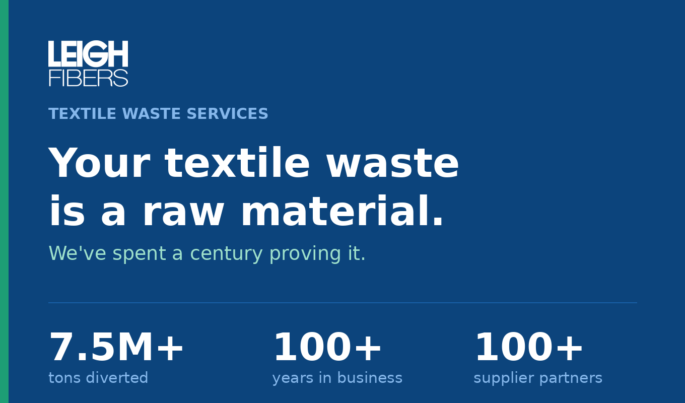Your Textile Waste Isn’t Waste. It’s Raw Material.